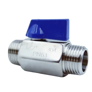 SS304 Stainless Steel Mini Ball Valve NPT BSPT Threaded Shutoff Valve Manual Water Safety Valve Internal External Threaded End