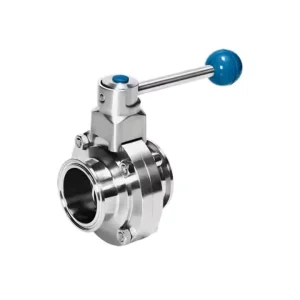 SS304 and SS316L Stainless Steel Sanitary Food Grade Butterfly Valves Quick Installation Three-Pinch Design for Water Media