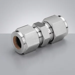 SS316 Forged Compression Fitting Union with Polished Surface 1/4 Inch OD for Chemical Application