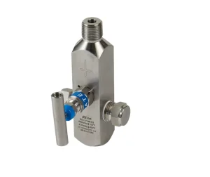 SS316 Manual Needle Gauge Valve with Venting Port High Pressure 6000 PSI 2-Way Male x Female Structure Base General Application