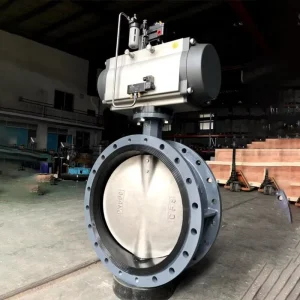 SS316 Pneumatic Butterfly Valve DN100 Flange Type for Marine Engineering System
