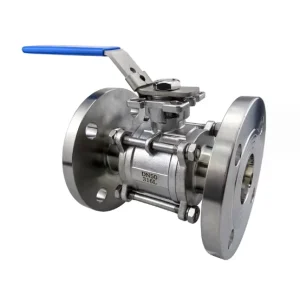 SS316 Sanitary Three-piece Flange Ball Valve Manual High Cleanliness Valve