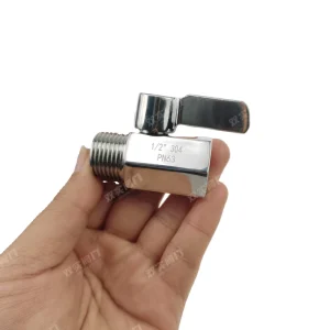 SS316 or SS304 Stainless Steel Mini Ball Valve NPT Female X Male Threaded Shut-off Valve BSPT Internal and External Threads End
