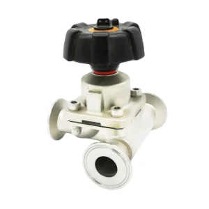 SS316L Hygienic Food Grade 3 Way T Type Sanitary Diaphragm Valve