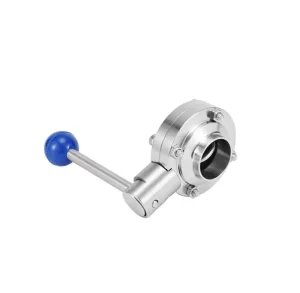 SS316L Sanitary Manual Clamp Butterfly Valve with EPDM PTFE Seal 1.0-1.6MPa for Water and Food Industry