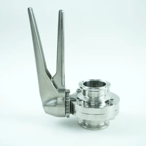 SS316L Stainless Steel Hygienic Sanitary Manual Threaded Butterfly Valve with Muti Position Handle for Beverage Brewing