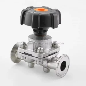 SS316L Stainless Steel Sanitary 2-Way Manual Diaphragm Valve