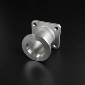 Sandblasted Stainless Steel Straight Flow Control Valve Body with Square Fixing Flange Industrial Pipe Connector Class 101