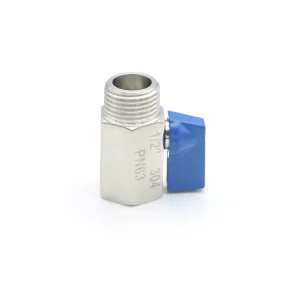 Sanitary 1 2″ 304 Stainless Steel PN63 Mini Ball Valve Female to Male NPT