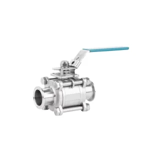 Sanitary 3-Piece Stainless Steel 304/316L Ball Valve with Tri-Clamp and Butt-Weld Ends for Beverage and Water Treatment Systems OEM