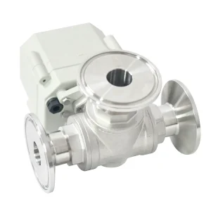 Sanitary 3 Way Tri Clamp Electric Ball Valve SS304 Body ISO5211 Mounting for Food Beverage Dairy Industry Automation