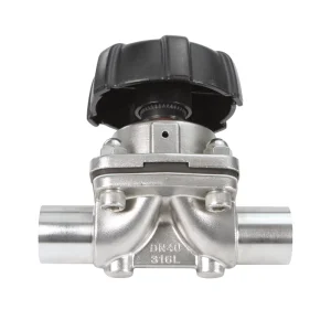 Sanitary Aseptic SUS316L DN40 Manual Welded Ball Diaphragm Valves High Temperature Water OEM