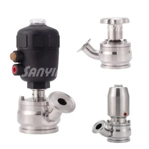 Sanitary Aseptic Stainless Steel Pneumatic Radial Tank Bottom Diaphragm Valve with 3A Standard for Discharge