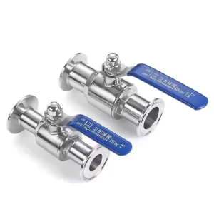 Sanitary Ball Pneumatic Rotary Valve Food Grade Polished Finish SS304 316 3/4″-4″ 2Way & 3Way Manual Power Clamped