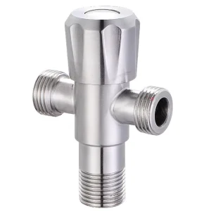 Sanitary Basin Water Flow Control Two-Way Wall-Mounted Single-Cold Toilet SUS 304 Angle Valve