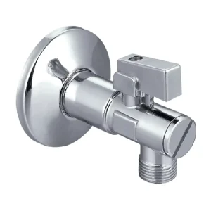 Sanitary Brass Bathroom Angle Valve with Plastic Handle and Trim Cover