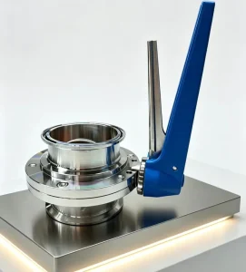 Sanitary Butterfly Valve Clamp End with Gear Handle Stainless Steel 304/316L Hygienic Valve for Food Grade