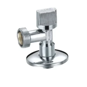 Sanitary Chrome Toilet Water Angle Valve with Male Thread and PTFE Sealing for Bathroom