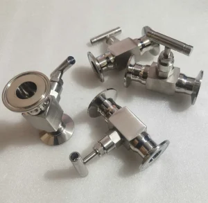Sanitary Clamped Triclamp Needle Valve SS304 with Food Grade Stainless Steel Clamp Ferrule TC End
