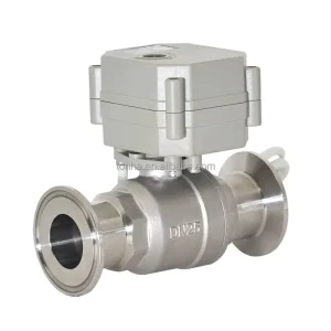Sanitary Electrical Ball Valve Tri-clamp Connection and SS304/316 Body