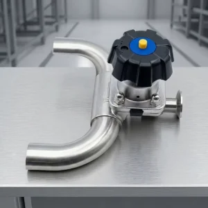 Sanitary Food-Grade U-Type Diaphragm Valve 316L Stainless Steel Weld End Manual Valve for Beverage Production Pipelines