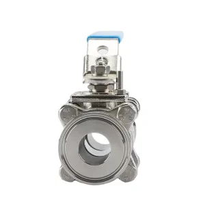 Sanitary Grade Stainless Steel Three Piece Manual Clamp Ball Valve Fittings