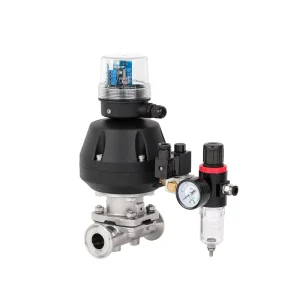 Sanitary Pneumatic Diaphragm Valve with Filter Adjustment for Pharmaceutical Food and Beverage Industries