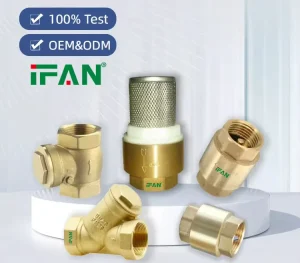 Sanitary Spring Loaded Check Valve Forged One Way Non Return Vertical Brass Check Valve for Water Pump