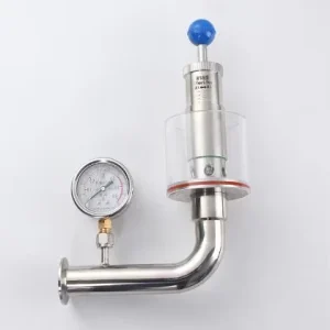 Sanitary Spunding Valve with Pressure Gauge