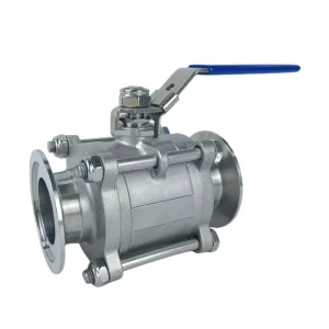 Sanitary Stainless Steel 3-Piece Vacuum Manual Ball Valve FK63/80/100