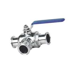 Sanitary Stainless Steel 304 316 Food Grade Medical Gas Three 3 Way Ball Valve
