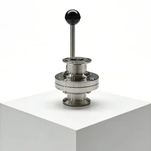 Sanitary Stainless Steel 304 316L Butterfly Valve Clamp End with 4-Position Pull Handle for Food and Beverage