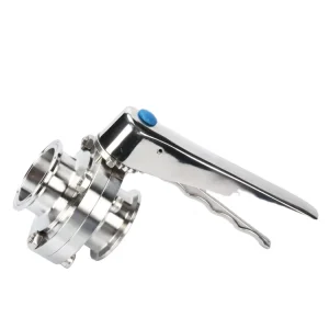 Sanitary Stainless Steel 316 Handle Trigger Clamp Butterfly Valve