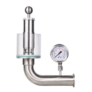 Sanitary Stainless Steel DN25 3/4 Inch Adjustable Pressure Reducing Regulating Valve with Pressure Gauge