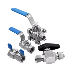 Sanitary Stainless Steel Full Bore CF8M Two Way 1pc 2pc Ball Valve BSP NPT Female 1000wog SS304 2 Piece OEM