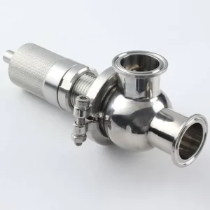 Sanitary Stainless Steel Manual Safety Valve 304/316L Food Grade Clamp Relief Valve
