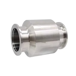 Sanitary Stainless Steel One-Way Check Valve with Middle-Clamp Non-Retention Welded Design Manual Power for Water Media