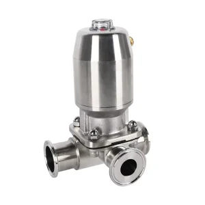 Sanitary Stainless Steel Pneumatic T-Type Diaphragm Valve for Pharmacy SS316L
