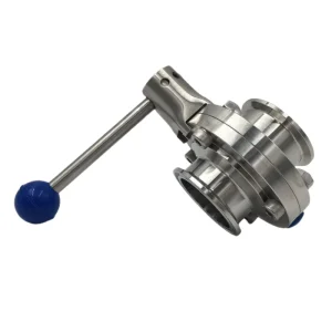 Sanitary Stainless Steel Pull Handle Tri-Clamp 2 Inch Tri-Clover Butterfly Valve