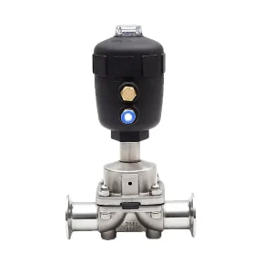 Sanitary Stainless Steel SS316L Plastic Actuator Pneumatic Straight Diaphragm Valve
