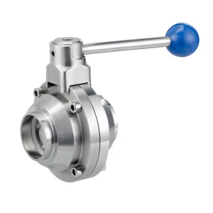 Sanitary Threaded Grooved Polished Stainless Steel Butterfly Valve