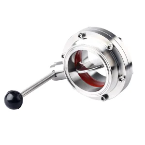 Sanitary Tri-Clamp 2-Inch Stainless Steel 304/316L Manual Quick-Install Butterfly Valve