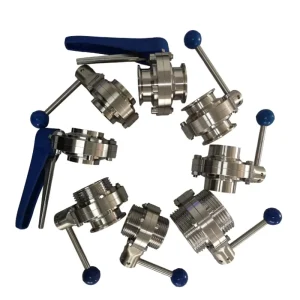Sanitary Tri Clamp CE Approved 304 316L Stainless Steel Custom Size Manual Butterfly Valve Water ASTM Standard Soft Seal 1 Year