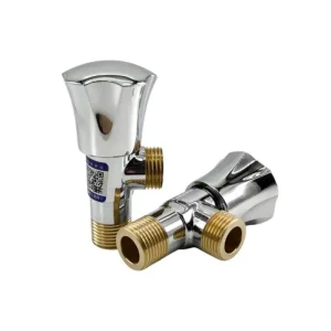 Sanitary Ware Bathroom Accessories Brass Valve Bathroom Angle Valves Water Stop Valve G1 2 Chrome Plated Water Saving Valves