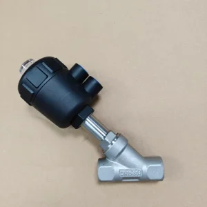Sanitary Y-Type Stainless Steel 304 DN15 Pneumatic Angle Seat Valve with Plastic Head for Ironing Boilers and Dryers