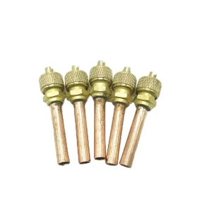 Short Brass Access Valve Air Conditioner Service Valve Charge Needle Valve OD 1 4 Tube