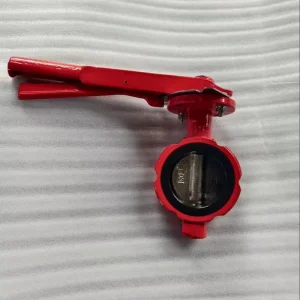 Short neck Slotted Disc type Butterfly Valve with Manual Oil Gas Hand Lever DN50 DN600
