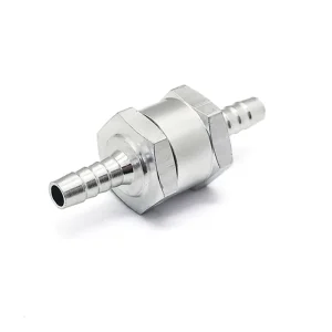 Silver Black Aluminum Alloy One-Way Check Valve 4/6/8/10/12/14 mm for Gasoline Diesel Water Fuel