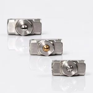 Siphon-Fed Mini Air-Atomizing Spray Nozzle Stainless Steel with Needle Valve Adjustable Flow for Humidification Misting