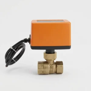 Small 2 Way Valve Electric Actuator Mini Brass Ball Valve Motorized Water Flow Valves DN15 DN20 DN25 for HVAC System
